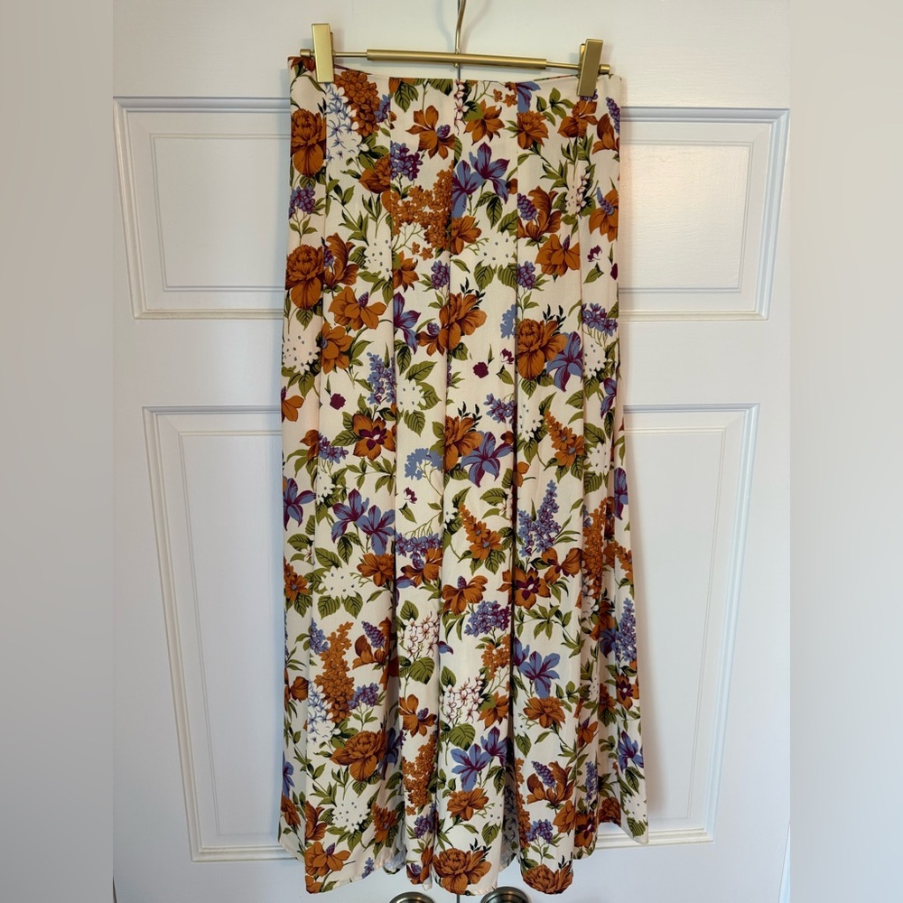 Pearl Floral Midi Skirt- Size 2